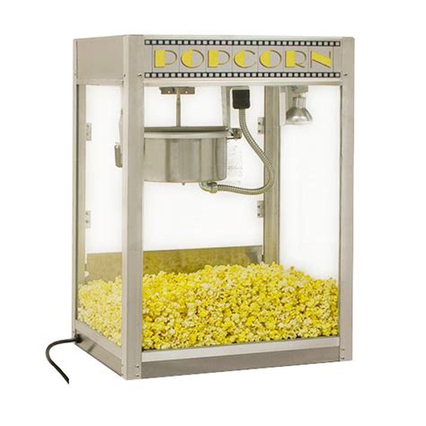 Winco 11147 Silver Screen Popcorn Machine Benchmark 14 Oz Kettle