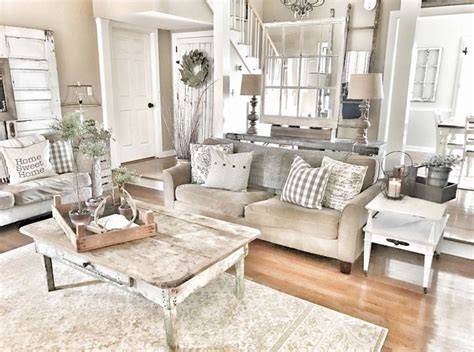 A living room that is a family room is created for spending time together with your. 99 Cute Shabby Chic Farmhouse Living Room Design Ideas ...