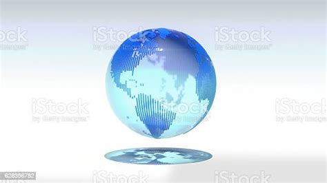 Crystal Clear Globe With World Map3d Rendering Stock Photo Download