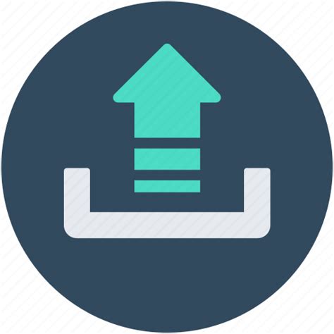 File upload, up arrow, upload button, uploading, uploading tray icon