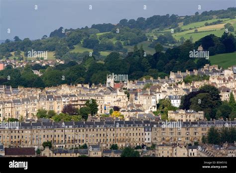 An Overview Of The City Of Bath Somerset England Stock Photo Alamy