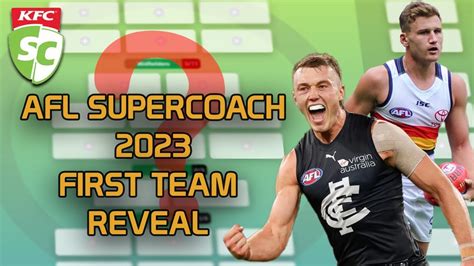 AFL SUPERCOACH 2023 | PRESEASON TEAM PICKER FIRST TEAM REVEAL | - YouTube