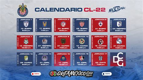 Calendario Clausura 2022 Chivas Femenil Rchivas