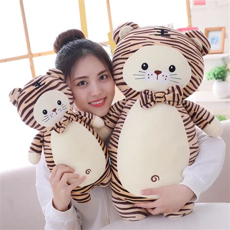 40 65cm Cute Animal Tiger Plush Toy Soft Stuffed Cartoon Kawaii Animal