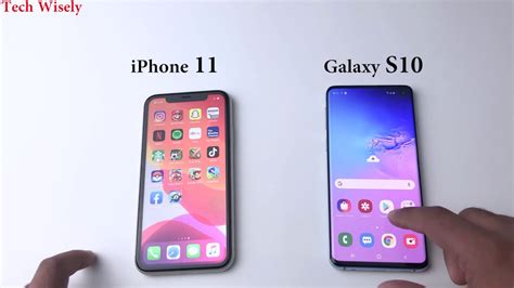 Iphone 11 Vs Galaxy S10 Speed Test And Size Comparison Youtube