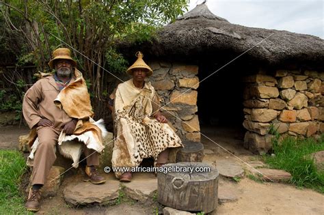 Photos And Pictures Of Sotho Men In Front Of Hut Basotho Cultural