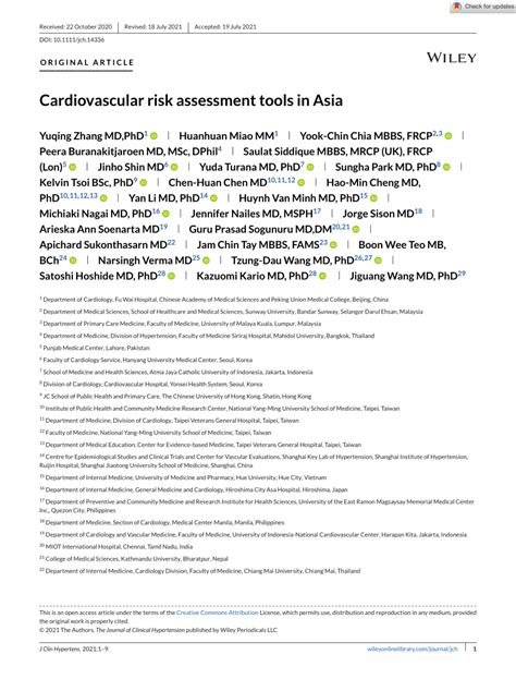 Pdf Cardiovascular Risk Assessment Tools In Asia