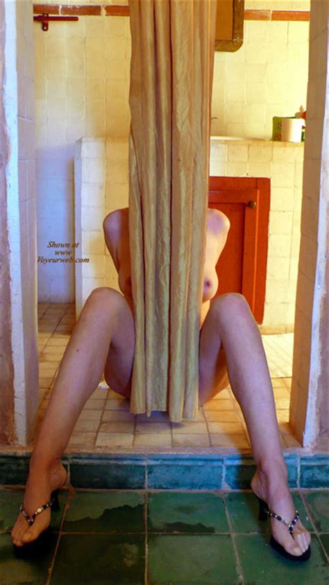 Topless Nude On Bath Floor Hidden In Curtain April 2008 Voyeur Web