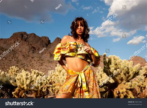 Sexy Girl Posing Desert Shutterstock