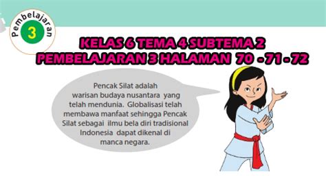 Tema 4 kelas 5 sd subtema 2 pembelajaran 6. Kunci Jawaban Tematik Kelas 6 Tema 4 Subtema 2 Halaman 70 ...