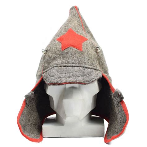 Original Vintage Soviet Army Hat Warm Handmade Winter Budenovka