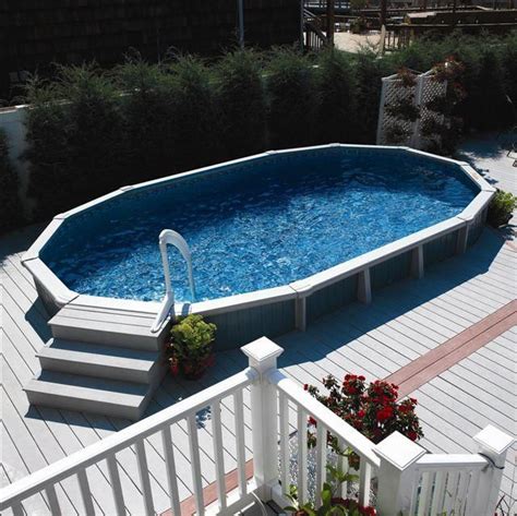 Learn all the steps necessary before and. oval above ground pool decks | Premier Aluminum Above ...