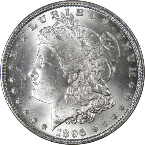1896 Morgan Dollar Bu Choice Uncirculated Mint State 90 Silver 1 Us