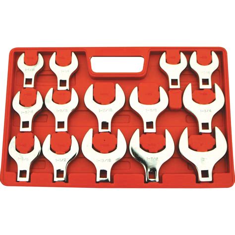 Grip Tools Jumbo Crowfoot Wrenches — 12in Drive 14 Pc Set