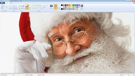 Unbelievably Realistic Microsoft Paint Art Santa Claus Speed Painting