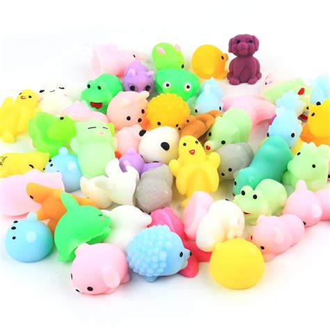 Set Of Jumbo Mochi Squishy Animals Cute Kawaii Sensory Stress Fidget