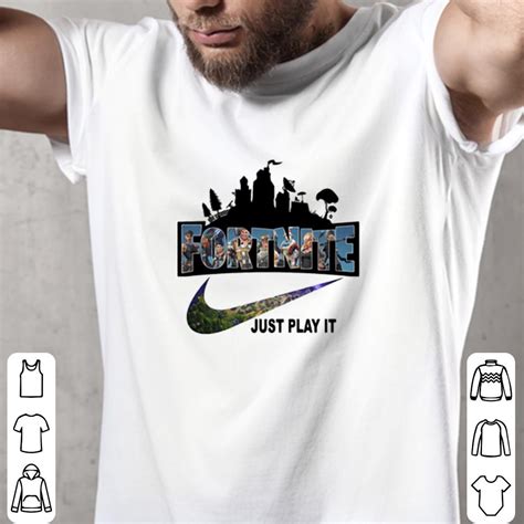 Premium Fortnite Battle Royale Nike Just Play It Logo Shirt Hoodie