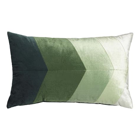 Green Chevron Velvet Lumbar Pillow By World Market Green Throw
