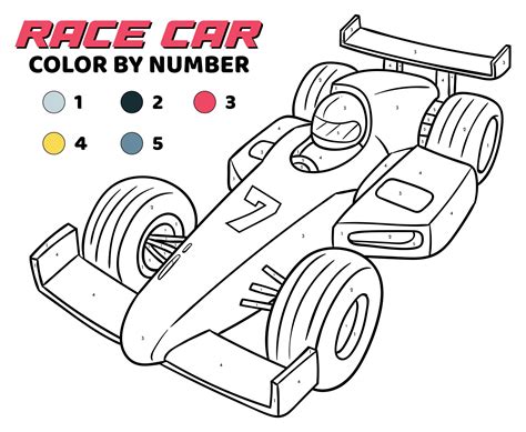Car Color By Number 11 Free Pdf Printables Printablee