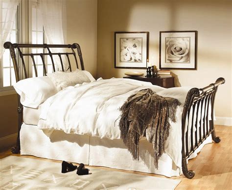 Wesley Allen Iron Beds Brookshire Iron Sleigh Bed Sprintz Furniture