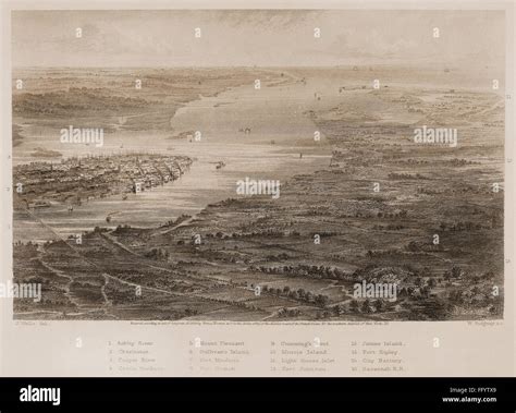 Charleston 1863 Nview Of Charleston South Carolina And Its