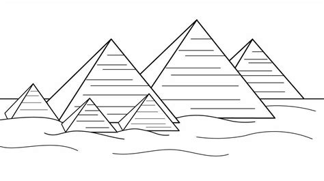 Раскраска сказочные египетские пирамиды скачать или распечатать