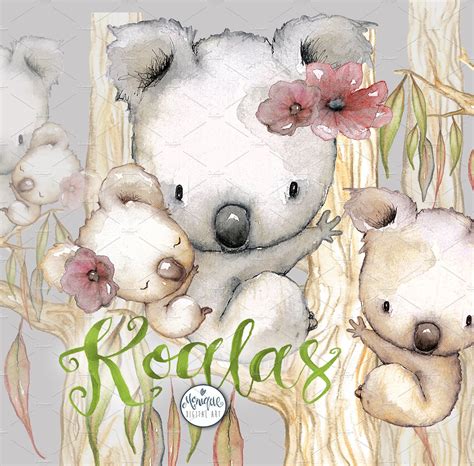 Koala Clipart Watercolor Creative Daddy