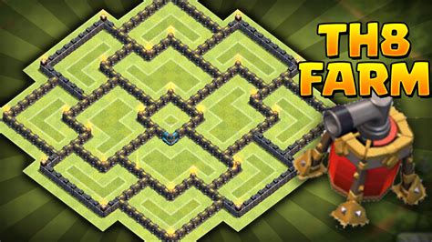 Clash Of Clans New Update Best Th8 Farming Base Coc Best Town Hall