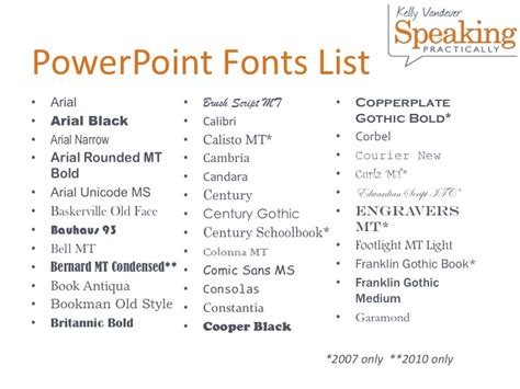 15 Microsoft Office Fonts Images Microsoft Word Fonts List Free