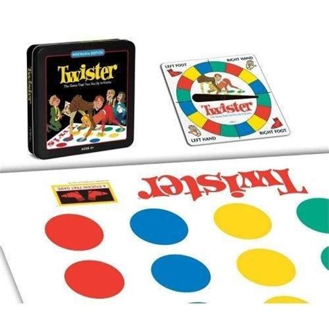 Twister Classic Board Game With Nostalgic Tin Case Twister Game