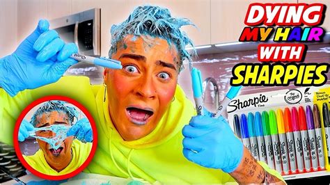Dying My Hair With Sharpies Permanent Markers Youtube
