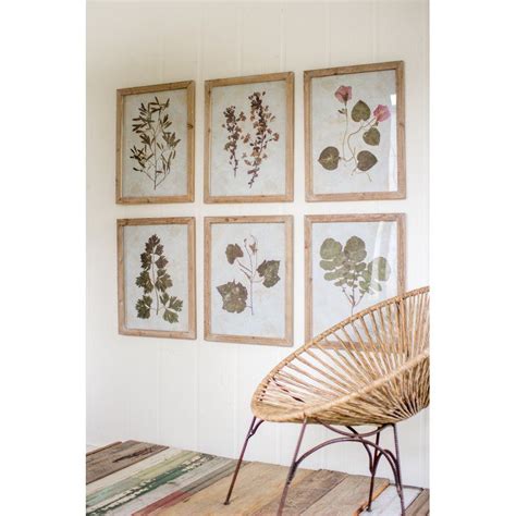 Decorative frame with floral ornament. 'Leaf' - 6 Piece Picture Frame Graphic Art Print Set on ...