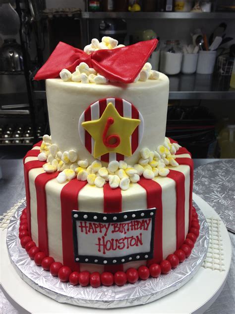 It worked and was easy to put on the pieces that i wanted. Movie theater themed birthday cake! Made with both butter ...