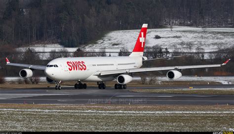 Hb Jmj Swiss Airbus A340 300 At Zurich Photo Id 1160793 Airplane