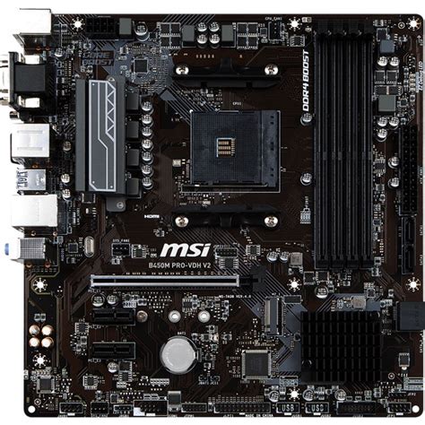 Msi motherboards feature tons of convenient and smart design for diy users, countless system tuning and troubleshooting tools are at your disposal to push your system to new heights and satisfy even the. MSI B450M PRO-VDH V2 AMD B450 So.AM4 Dual Channel DDR4 ...