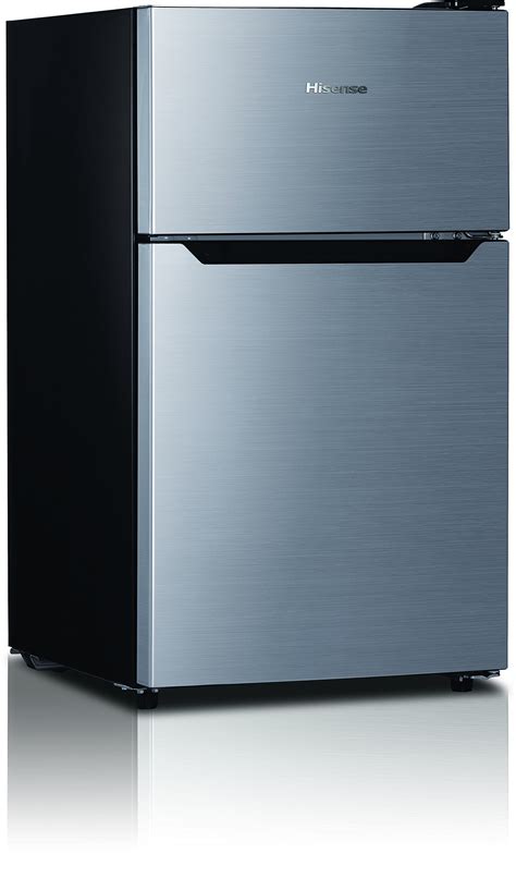 Hisense RT33D6BAE Compact Refrigerator With Double Door Top Mounted
