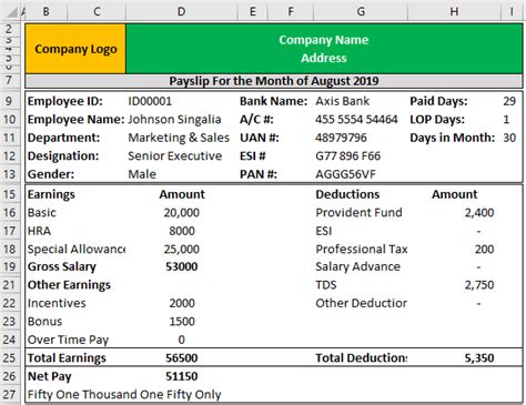 A payslip excel template is a brief piece of paper which outlines details about amount paid for a particular time period. Excel Pay Slip Template Singapore - 21 Free Cash Receipt Templates For Word Excel And Pdf ...