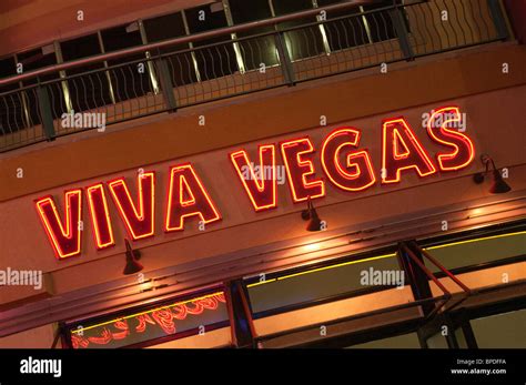 Viva Vegas Neon Sign Fremont St Downtown Las Vegas Nevada Usa Stock