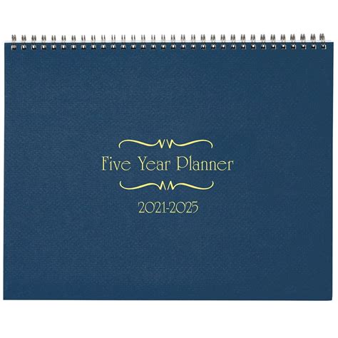 5 Year Calendar Diary 2021 2025 Blue