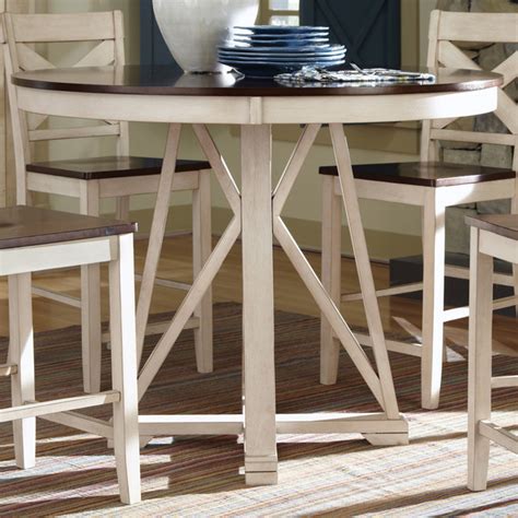 A quick and easy way to coordinate your room, our complete sets of dining chairs and tables are of the highest quality finish. Ellinger Counter Height Table, Antique Oak/White - Beach ...