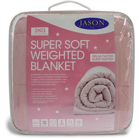 Jason Weighted Blanket 3kg - Pale Pink | BIG W