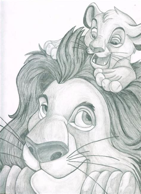 The Lion And The Mouse Are Depicted In This Drawing