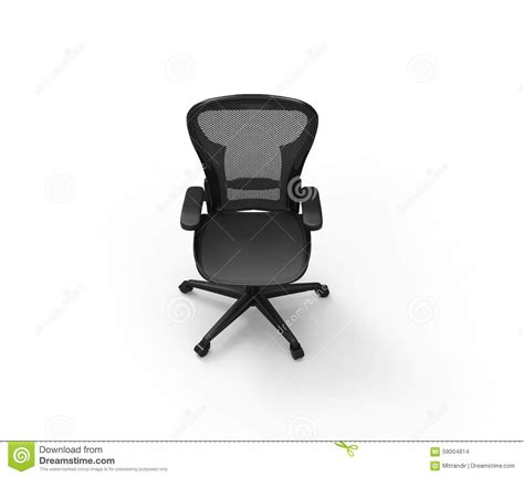Black Modern Office Chair Top View Stock Illustration Illustration Of