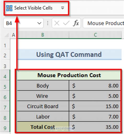How To Select Visible Cells In Excel Quick Tricks Exceldemy