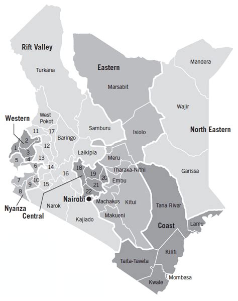 Political Map Of Kenya Kenya Counties Map Images