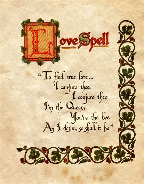Printable Spell Book Pages Love Spell By ~charmed Bos On Deviantart
