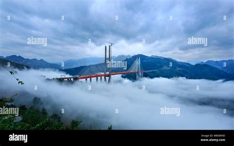 General View Of The Beipanjiang Bridge The Worlds Highest Bridge