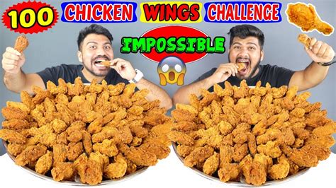 100 Chicken Wings Eating Challenge 100 Spicy Chicken Wings