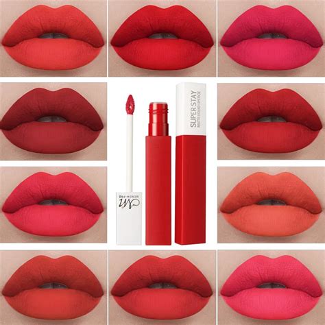 Colors Matte Lip Gloss Waterproof Liquid Lipstick Red Velvet Long