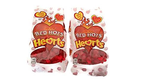 Cinnamon Heart Shaped Chewy Cinnamon Red Hots Candy 125oz Bag 2 Pack Food Beverages Tobacco
